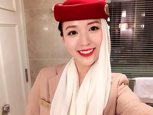 Nụ cười “đốn tim” của cô gái Việt làm tiếp viên hàng không tại Dubai