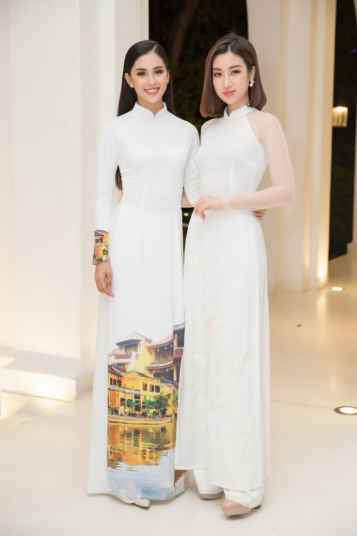 Hoa hậu Tiểu Vy và Đỗ Mỹ Linh đọ sắc trong tà áo dài duyên dáng