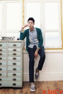 Áo khoác nam cardigan Hàn Quốc đẹp thu đông 2017 ấm áp không lạnh