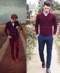 BST thời trang nam sắc đỏ Burgundy sang trọng