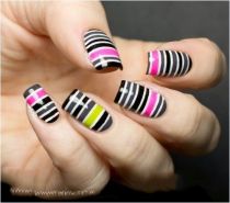 13 mẫu nail kẻ sọc hàn quốc đẹp 2017 cho nàng cá tính ấn tượng