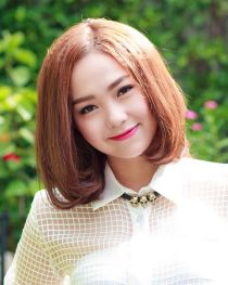 Kiểu tóc ngang vai uốn cụp cho nàng trẻ trung quyến rũ