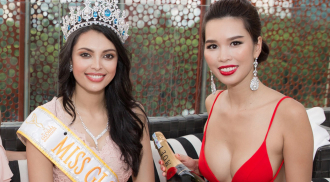 Hà Anh gợi cảm bên Hoa hậu Toàn cầu 2016