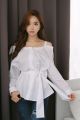 Mẫu áo sơ mi nữ trễ vai cực hot hè 2017